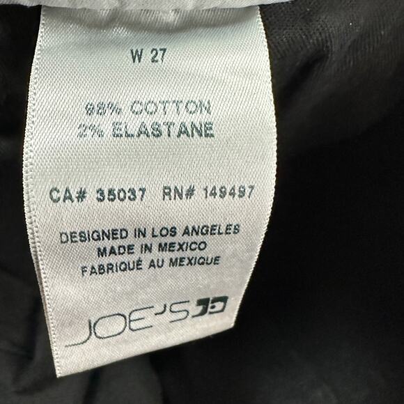 Joe's The Runway Luna High Rise Cigarette 32" Boulevard Denim Jeans Black 27 NEW - Picture 10 of 12